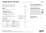 North Light Skymningsrelä / timer till ljusslingor IP44 Omaniku manuaal