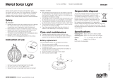 North Light Solcellslampa svart metall, 36 cm Omaniku manuaal