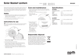 North Light Solcellskorg 50 cm svart Omaniku manuaal