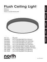 North Light Dimbar plafond 30 cm, tak / vägg Dot Omaniku manuaal