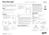 North Light Vägglampa Moon lamp Omaniku manuaal