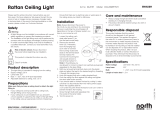 North Light Taklampa rotting natur Omaniku manuaal