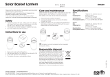 North Light Solcellslykta svartlackerad metall Omaniku manuaal