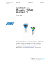 Endres+Hauser KA Micropilot FMR60B PROFIBUS PA Short Instruction