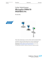 Endres+Hauser KA Micropilot FMR67B PROFIBUS PA Short Instruction