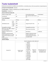 Dometic Drawbar 5S - Product Information Sheet toote info