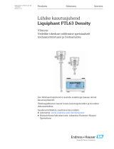 Endres+Hauser KA Liquiphant FTL63 Density Short Instruction