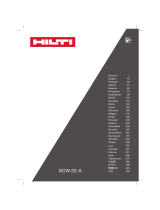 Hilti SCW 22-A Kasutusjuhend