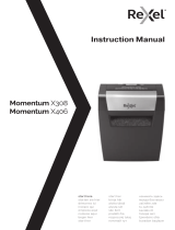Rexel Momentum X308, X406 Cross Cut Paper Shredder Kasutusjuhend