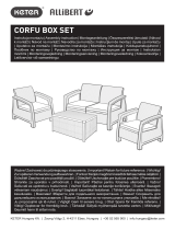 Allibert Corfu Outdoor 4Seater Rattan Sofa Furniture Set Kasutusjuhend