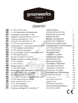 Greenworks 2504707 Kasutusjuhend