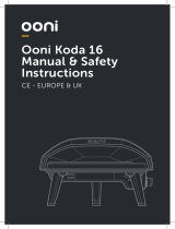 Ooni KODA 16 PIZZAOVN, GASSDREVET MED REGULATOR Omaniku manuaal