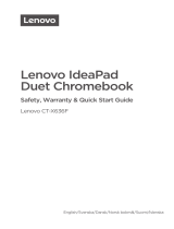 Lenovo IDEAPAD DUET CHROMEBOOK 10,1" 128 GBLAPTOP Lühike juhend