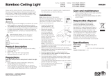 North Light Taklampa Bambu Ø 37,5 cm Omaniku manuaal