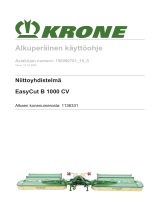 Krone BA EasyCut B 1000 CV Kasutusjuhend