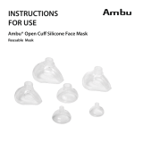 Ambu Open Cuff Silicone Face Masks Kasutusjuhend